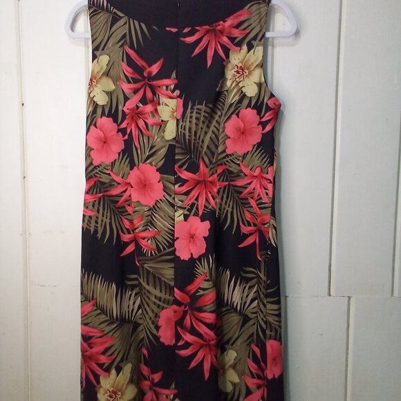 Kim Rogers Dress Women S Sleeveless Classic Career Floral Black Red Green - Picture 11 of 14